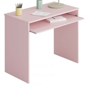Mesa escritorio juvenil color rosa 90x54x70 cm