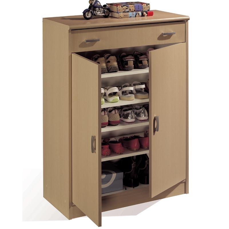 Zapatero Berlín 1 Cajón 5 Estantes Color Cerezo 75x37x101 cm