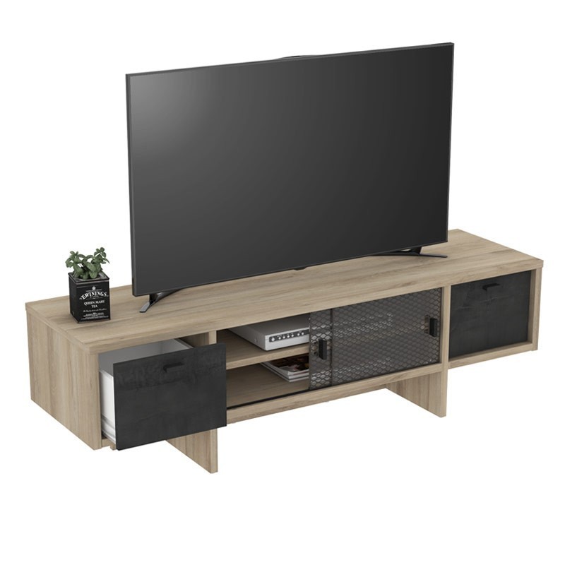 Mesa TV Saga 2 cajones 2 puertas correderas 140x40 cm Mesa TV Saga 2 cajones 2 puertas correderas 140x40 cm