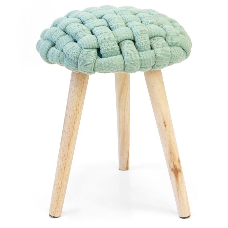 Pack 2 taburetes Trenza color verde menta 46x36 cm Pack 2 taburetes Trenza color verde menta 46x36 cm