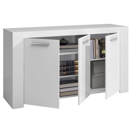 Aparador 3 puertas Ambit 144 cm color blanco artik