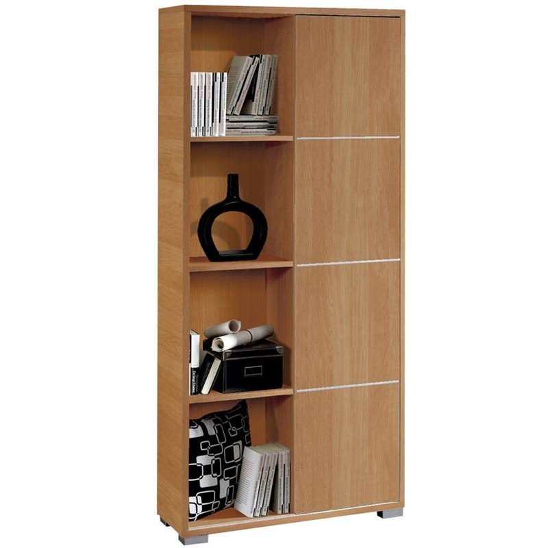 Estantería librería color cerezo Taiga 80x32x180 cm Estantería librería color cerezo Taiga 80x32x180 cm