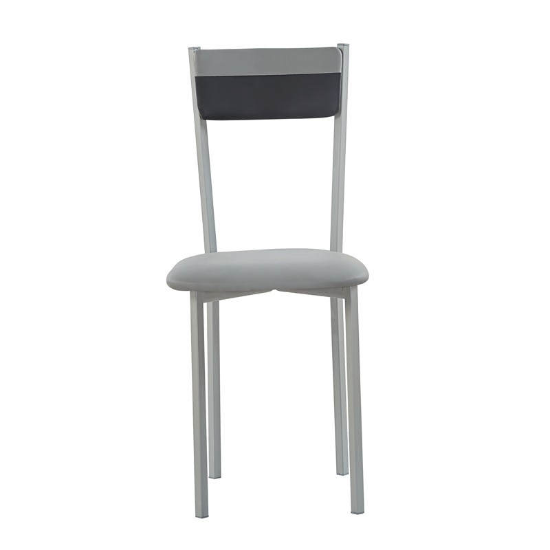 Silla poliuretano color combinado negro/gris Silla poliuretano color combinado negro/gris
