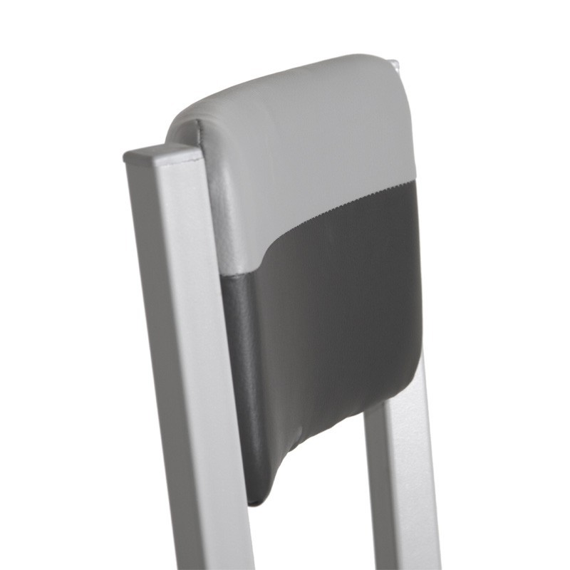 Silla poliuretano color combinado negro/gris Silla poliuretano color combinado negro/gris
