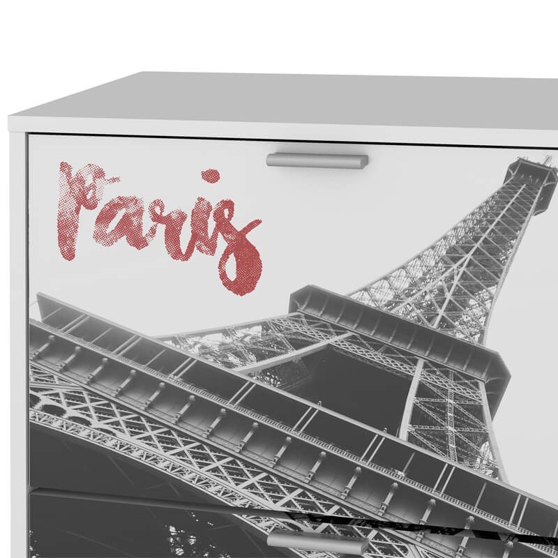 Zapatero 2 Baldas París Blanco Melamina 60x82x24cm Miroytengo.es