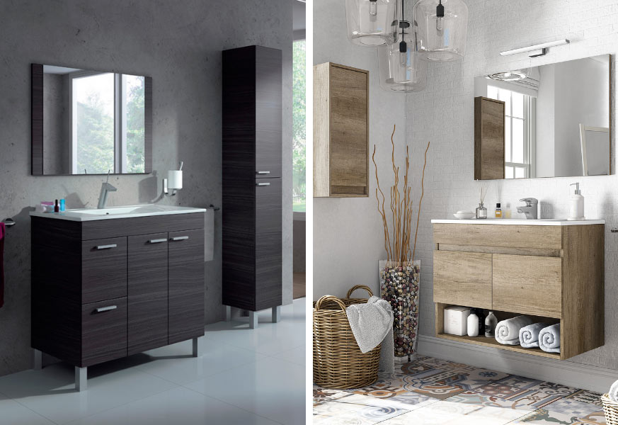 Mueble de baño con patas/ Mueble de baño suspendido